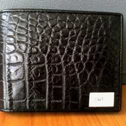 กระเป๋าหนังจระเข้แท้(หนังท้อง) สีดำ