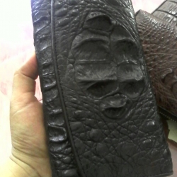 กระเป๋าหนังจระเข้แท้แบบ3พับ(หนังกระดูกหัว)