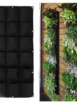 🔥พร้อมส่ง🔥กระถางต้นไม้เเบบแขวนกับผนัง สวนแนวตั้ง 18 ช่อง สําหรับตกแต่งบ้าน กระถางต้นไม้ กระถางต้นไม้แบบแขวน กระถางต้นไ