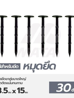 💥3.8บาท/ชิ้น💥 ลิ่มปักดิน หมุดปักดิน หมุดยึดพลาสติกคลุมวัชพืช ขนาด 6 นิ้ว แพ็ค 30 ชิ้น/แพ็คสีดำ หมุดสวน