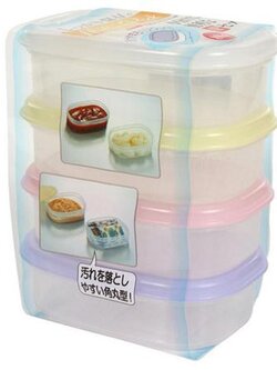 ชุดกล่องอาหาร SUPER PACK 517 ชุด 4 ชิ้น เก็บอาหารโดยไม่มีกลิ่นออกมารบกวน