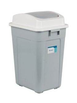 KASSA HOME ถังขยะฝาสวิง 30 ล. รุ่น TG51781 ขนาด 36 x 29.5 x 54 ซม. สีเทา ผลิตจากพลาสติก PP เนื้อหนา คุณภาพดี