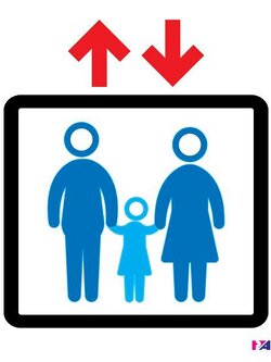 ป้าย ลิฟท์ ขึ้น-ลง