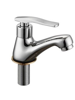 KASSA ก๊อกน้ำเย็นอ่างล้างหน้า รุ่น KS-552 สีโครมเมี่ยม ทนทาน น้ำไม่รั่วซึมง่าย ดีไซน์สวยโดดเด่น