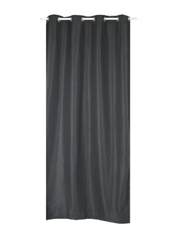 ผ้าม่าน EYELET CHILD FREEDOM STYLE SILKY UV 140X250 ซม. สีเทา ผ้าม่านประตู CURTAIN ผ้าม่านและมู่ลี่