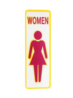 S822 ป้ายPP Women 1 9.5X28 ซม.