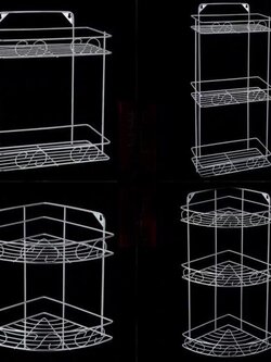 #A001 ชั้นวางของในห้องน้ำสแตนเลส 304 แท้ ไม่ต้องเจาะผนัง ไม่ต้องใช้สว่าน รับน้ำหนักได้ดี แถมอุปกรณ์