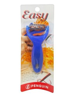PENGUIN มีดขูดเส้นสเตนเลส ขนาด 5.5 นิ้ว สีน้ำเงิน ใช้สำหรับการหั่น หรือตัด เพื่อให้รับประทานได้ง่ายขึ้น