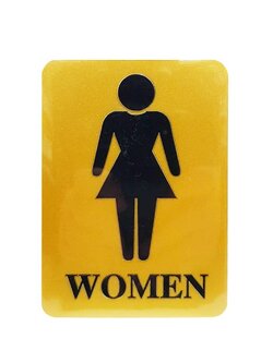 ป้ายห้องน้ำหญิง PLASTIC FUTURE SIGN GOLD/BLACK ป้ายสัญลักษณ์ แผ่นป้าย