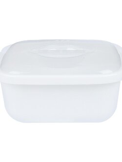 กล่องอาหารไมโครเวฟเหลี่ยม 1.75 ลิตร 4602 FOOD CONTAINER SQUARE 1.75L 4602 WHITE