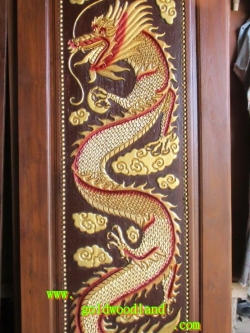 ประตูไม้สักบานเดี่ยว GB - 84