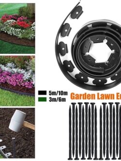 พร้อมส่ง💥💥 ขอบกั้นดิน มี3สี ที่กั้นดินไหล ที่กั้นดิน ที่แบ่งดินจัดสวน กั้นหญ้าและสวน ขอบกั้นจัดสวน เพียงตอกตะปู