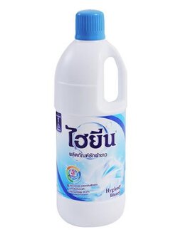 น้ำยาซักผ้าขาว 1.5 ลิตร ไฮยีน สีฟ้า ไม่ทิ้งผงตกค้างบนเสื้อผ้าหลังซัก