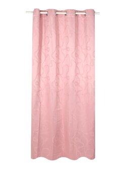 ผ้าม่าน EYELET CHILD FREEDOM STYLE RIBBON UV 145X220 ซม. สีชมพู ผ้าม่านประตู CURTAIN ผ้าม่านและมู่ลี่