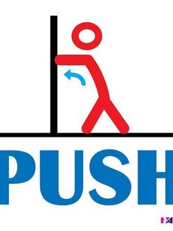 ป้าย ผลัก