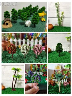 ☄▬❉ต้นไม้โมเดล ต้นไม้ปลอม ต้นไม้จิ๋ว ต้นไม่แต่งสวน ตุ๊กตาปักกระถาง