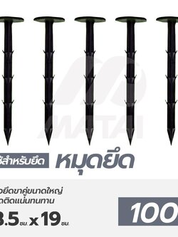 💥4.0บาท/ชิ้น💥 ลิ่มปักดิน หมุดปักดิน หมุดยึดพลาสติกคลุมวัชพืช ขนาด 8 นิ้ว แพ็ค 100 ชิ้น/แพ็ค สีดำ หมุดสวน