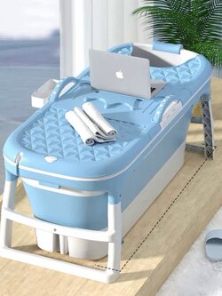 อ่างอาบน้ำพับเก็บได้ แช่ตัวผ่อนคลายสบายๆ ใช้งานสะดวก ประหยัดพื้นที่ มีให้เลือกถึง 2 สี