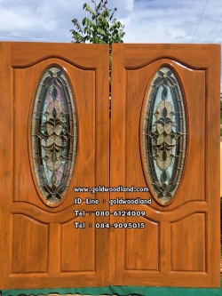 ประตูไม้สักกระจกนิรภัย GBBB - 109 (คลิกรายละเอียดที่รูป)