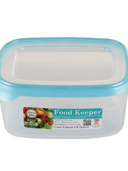กล่องอาหารเหลี่ยม FOOD KEEPER N1434 1.8 ลิตร FOOD CONTAINER PP SQUARE 1.8L FOOD KEEPER