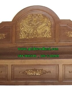 เตียงนอนไม้สัก ลาย 49