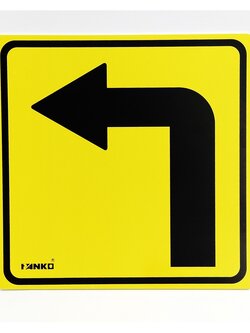 SA2113-ป้ายจราจร เลี้ยวซ้าย ขนาด 30*30ซม PV5mm