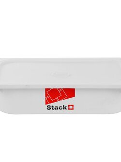 กล่องฝาปิด STACKO HARU 43x33x10 ซม. สีขาว