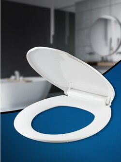 !!สินค้าขายดี!! ฝาชักโครก แบบทรงกลมสีขาว ฝารองนั่ง ฝารองนั่งชักโครก Toilet Seat Lid
