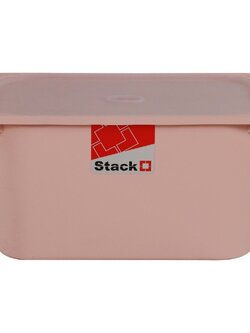 กล่องฝาปิด STACKO 2011B 43x33x22 ซม. สีชมพู