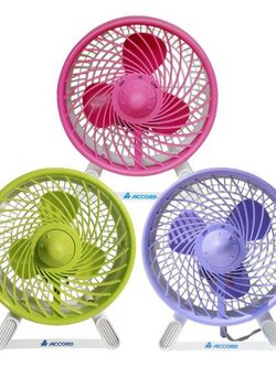 ACCORD PREVAIL พัดลมตั้งโต๊ะ 7 Turbo รุ่น DT-78 ขนาด 7 นิ้ว (คละสี)