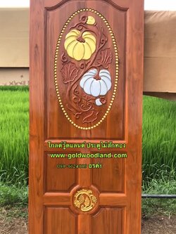 ประตูไม้สัก บานเดี่ยว GB - 252