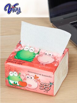 !!สินค้าขายดี!! กระดาษเช็ดหน้า ห่อบรรจุภัณฑ์มี 2 สี 80 แผ่น Facial Tissue 80 pcs.