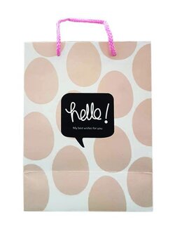 KASSA HOME ถุงกระดาษ Hello รุ่น C3746102 สีส้ม ใช้สำหรับใส่ของขวัญหรือมอบให้กับคนพิเศษ