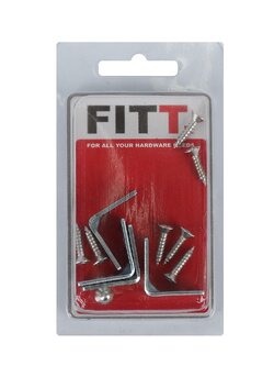 อะไหล่ เฟอร์นิเจอร์ เหล็กฉาก ตัว L FITT 20X20 mm. 4 ชิ้น L-SHAPE BRACKET FITT 20X20MM SET 4 PIECES