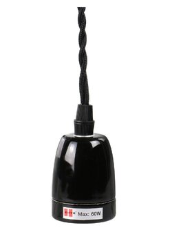 ชุดขั้วหลอดวินเทจ HI-TEK E27 สีดำ RETRO LAMP HOLDER SET HI-TEK E27 BLACK