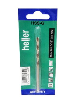 เครื่องมือช่าง สว่าน ดอกสว่าน ดอกเจาะเหล็ก HELLER HIGH SPEED 5/32นิ้ว METAL DRILL BIT HELLER HIGH SPEED 5/32"