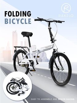 !!สินค้าขายดี!! RAKELO จักรยานพับ ขนาดล้อ 20 นิ้ว จักรยานพกพา RAKELO Folding Bike