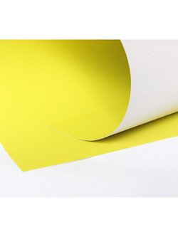 PP301 สีเหลืองอ่อน กระดาษโปสเตอร์แข็งสีหน้าเดียว 52X77 ซม. แพ็ค 10 แผ่น