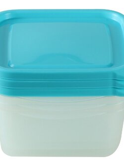 ชุดกล่องอาหารเหลี่ยม MICRON CHEF 6052 0.85 ลิตร แพ็ค 3 ชิ้น FOOD CONTAINER SET MICRON 6052 0.85L GREEN 3PCS/SET