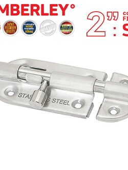 กลอนประตู ห้องน้ำ สเตนเลสแท้ (SUS 304JAPAN) | KIMBERLEY | NO.360-2” SS