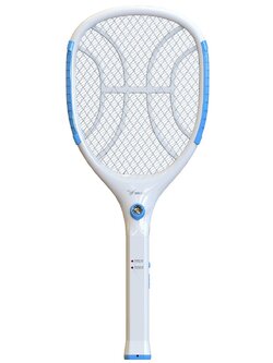 ไม้ตียุง ชาร์จไฟบ้าน พร้อมไฟฉาย LED 1 ดวง YG-5620 สีฟ้า