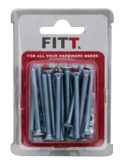 สกรูเกลียวมิลน็อต JF 5X50 MM 25 ตัวอุปกรณ์ยึดติดสกรู, น๊อตและแหวน