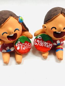 ตุ๊กตาดินเผาคู่ชาย-หญิง แต่งบ้าน แต่งสวน