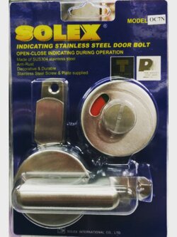 กลอนสับห้องน้ำ SOLEX รุ่นOC7N ใส่แทนลูกบิดไม่ได้