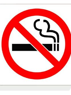 ป้ายอะคริลิค สูบบุหรี่