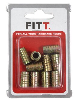 FITT อะไหล่ เฟอร์นิเจอร์ ตัวหนอนฝังไม้ DN-820 10ตัว DRIVING-NUT DN-820 10EA ขนาด 8x20 mm.
