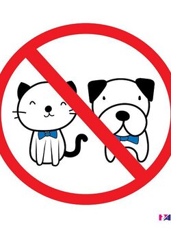 ป้าย ห้ามสัตว์เลี้ยงเข้า