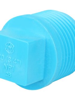 ท่อประปา ข้อต่อ ท่อน้ำ ท่อPVC ปลั๊กอุดเกลียวนอก-หนา SCG 3/4นิ้ว สีฟ้า VALVE MPT PVC PLUG SCG 3/4" LITE BLUE