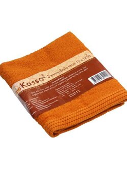 KASSA HOME ผ้าขนหนูเช็ดมือสำหรับพระ ขนาด 15 x 32 ซม. สีเหลืองเข้ม Cotton 100% อย่างดีที่คัดสรรมาเป็นพิเศษ