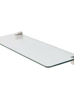 KASSA HOME ชั้นวางกระจกพร้อมขารับ รุ่น RECT-RG620C ขนาด 61 x 21 x 3 ซม. สีขาว - ใส สวยงาม โดดเด่น ดูทันสมัย